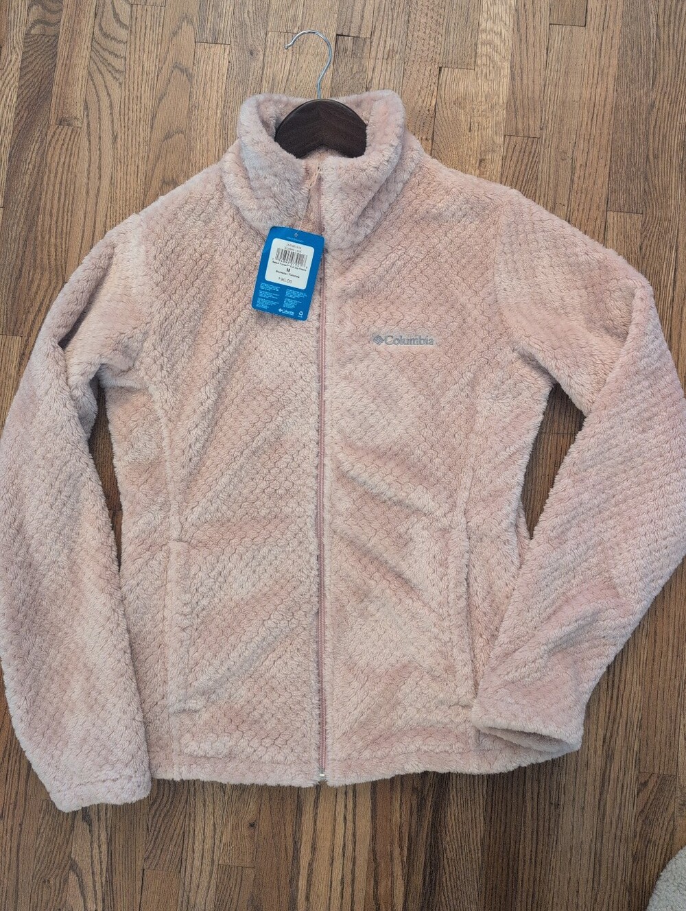 NWT Columbia Beech Forest Womens Plush Zip-Up Jacket in Pink Sz M